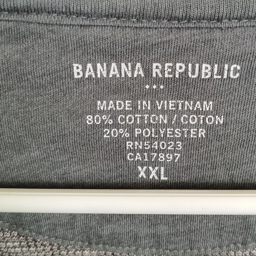 Banana Republic Waffle Knit Tee Mens XXL Grey Excellent Long Sleeve Textured - Picture 3 of 4
